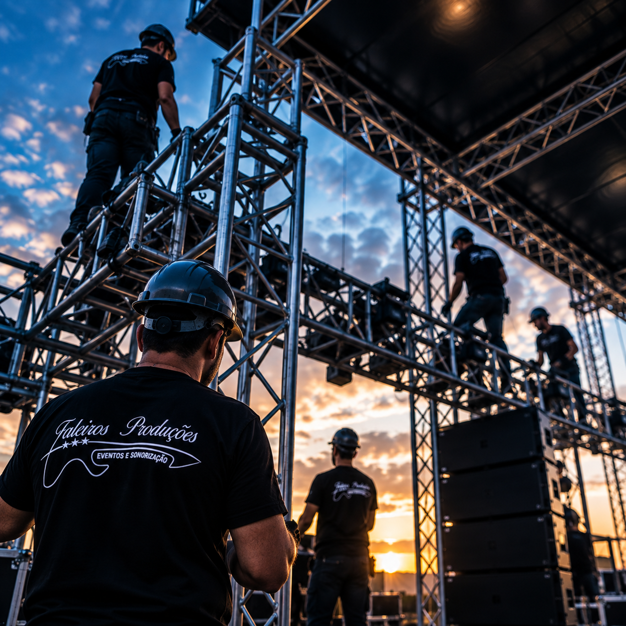 Montagem e testes da estrutura do evento